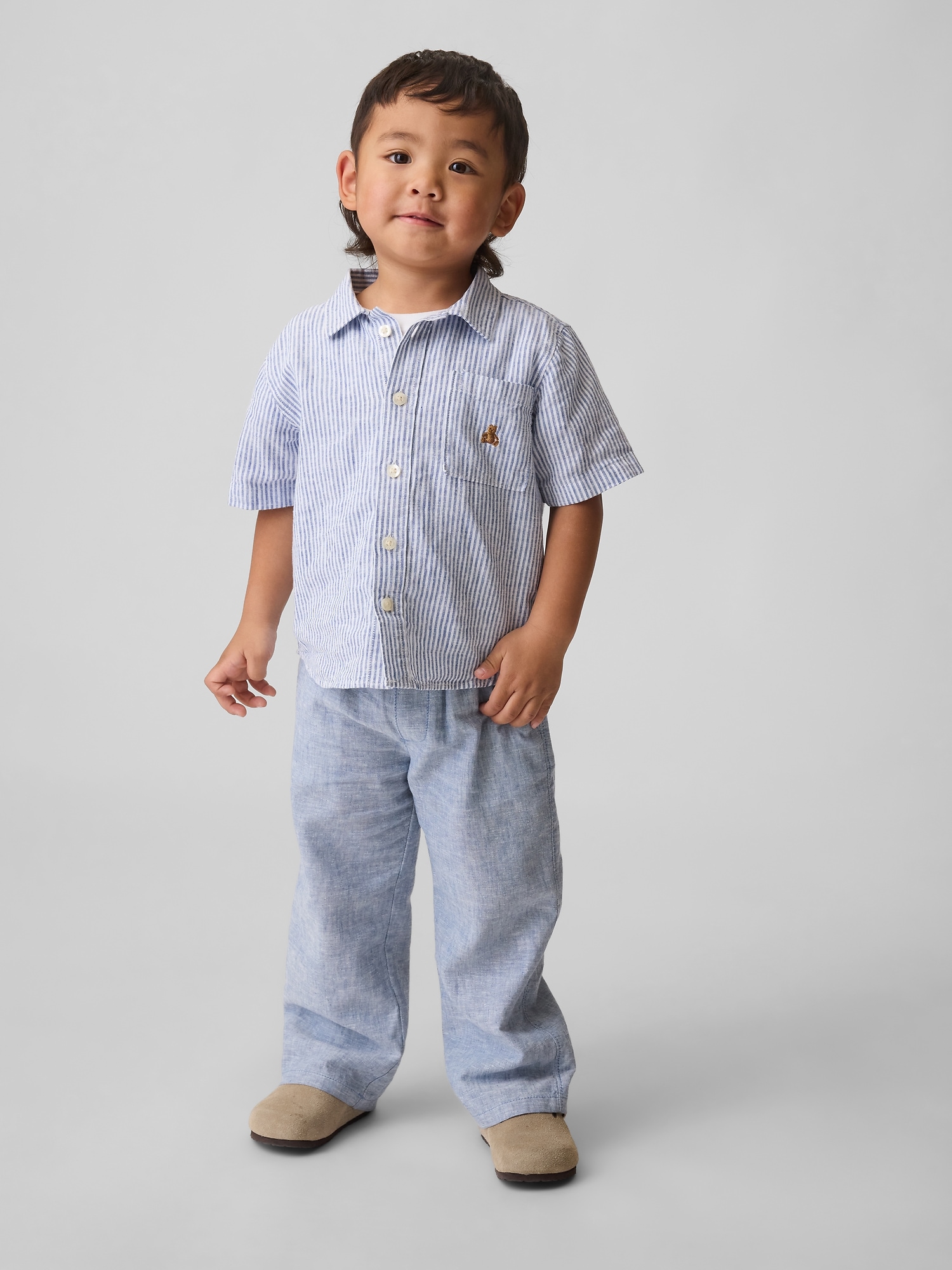 Baby & Toddler Linen-Cotton Pull-On Pants