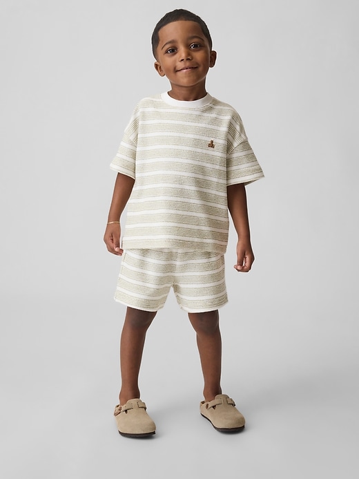Image number 1 showing, Baby & Toddler Terry Stripe Outfit Set