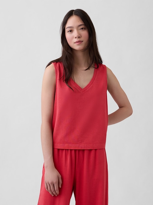 Image number 1 showing, Knit Crop Tank Top