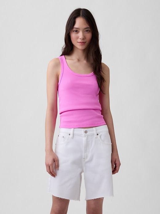 Image number 1 showing, Rib Scoop Tank Top