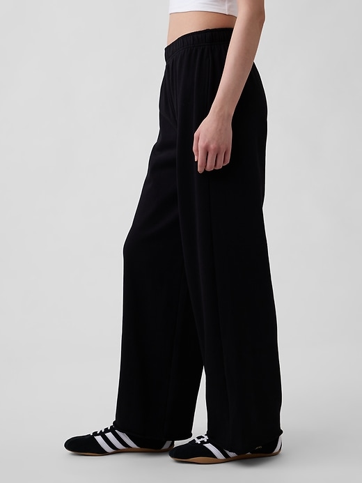 Image number 3 showing, VintageSoft Terry Wide-Leg Sweatpants