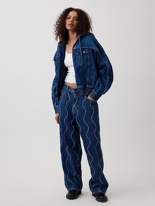 Image number 7 showing, Gap × HFR Embroidered Baggy Jeans by Daveed Baptiste