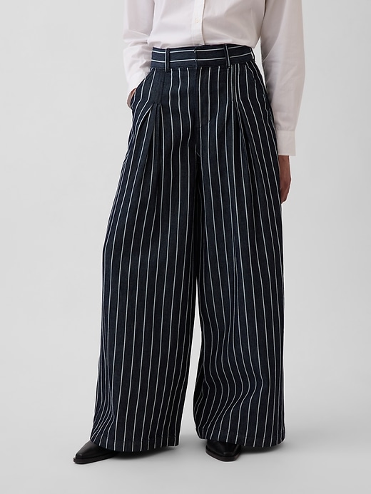Image number 2 showing, Gap × HFR Extra High Rise Stripe Denim Trousers by LaTouché