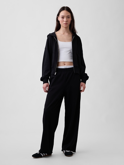 Image number 1 showing, VintageSoft Terry Wide-Leg Sweatpants