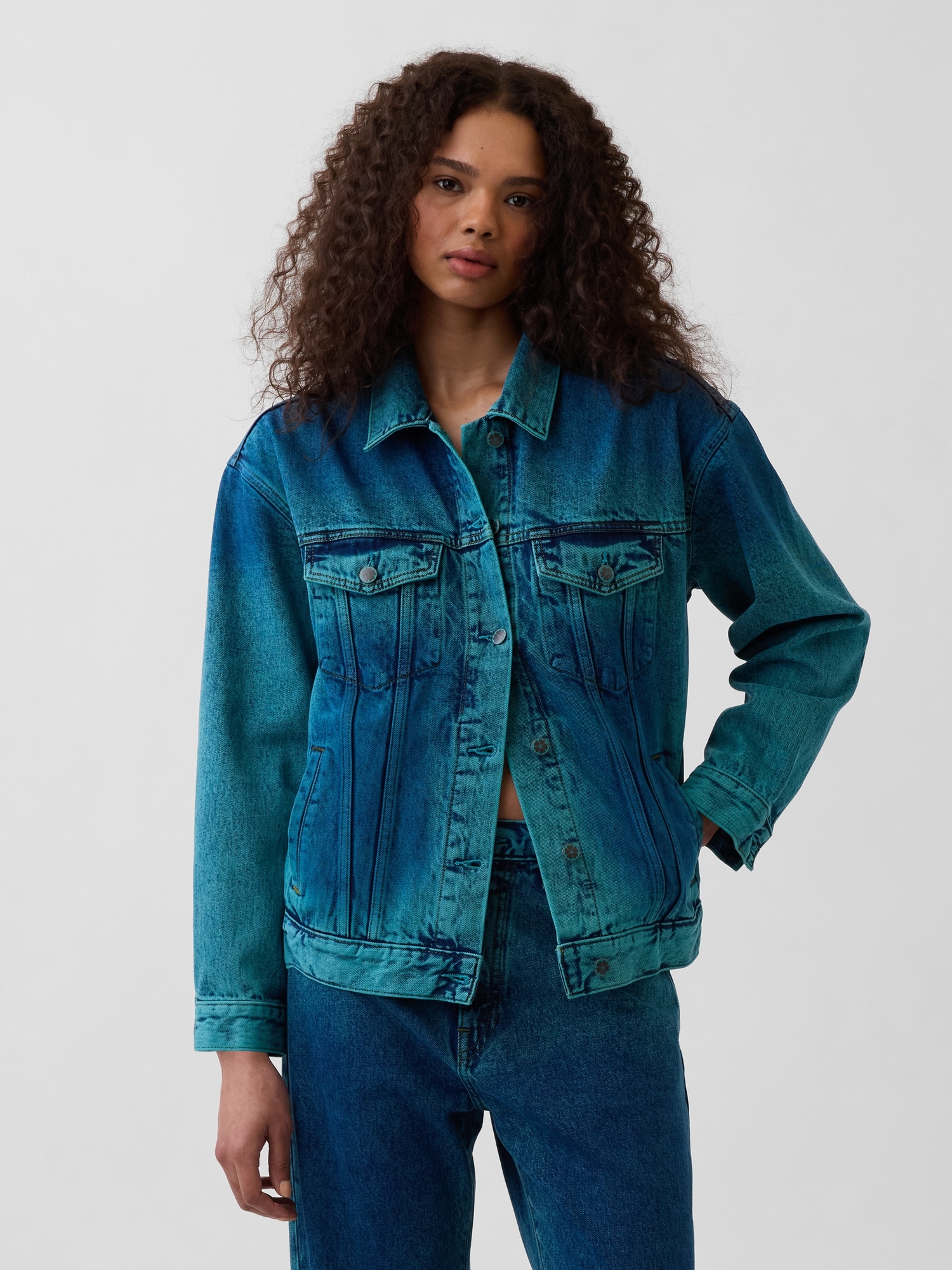 Gap × HFR Oversized Icon Denim Jacket by IGDALYAH - Two