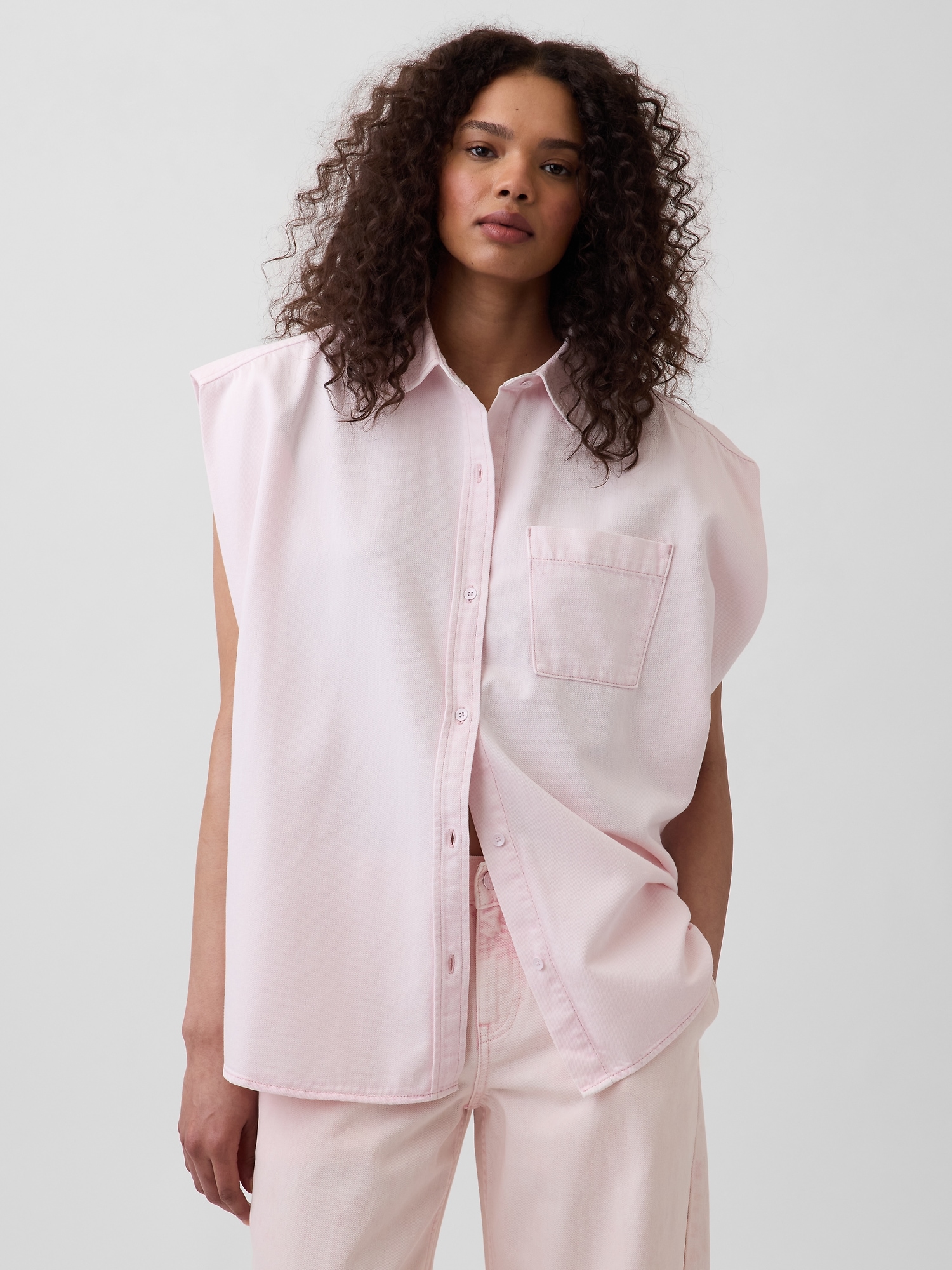 Gap × HFR UltraSoft Denim Wide-Shoulder Shirt by Nicole Benefield Portfolio