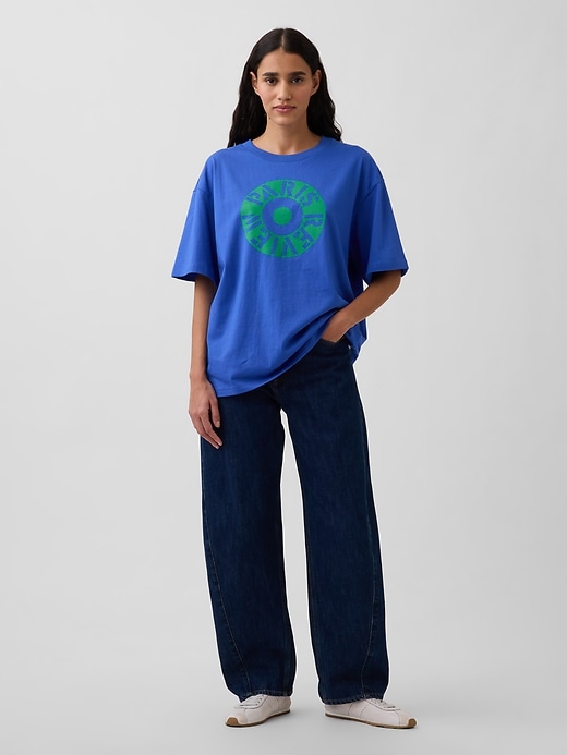Image number 4 showing, Robert Indiana Oversized Graphic T-Shirt