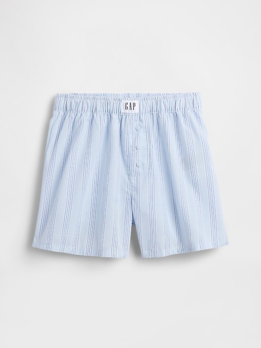 Image number 1 showing, Kids Recycled Poplin PJ Boxer Shorts