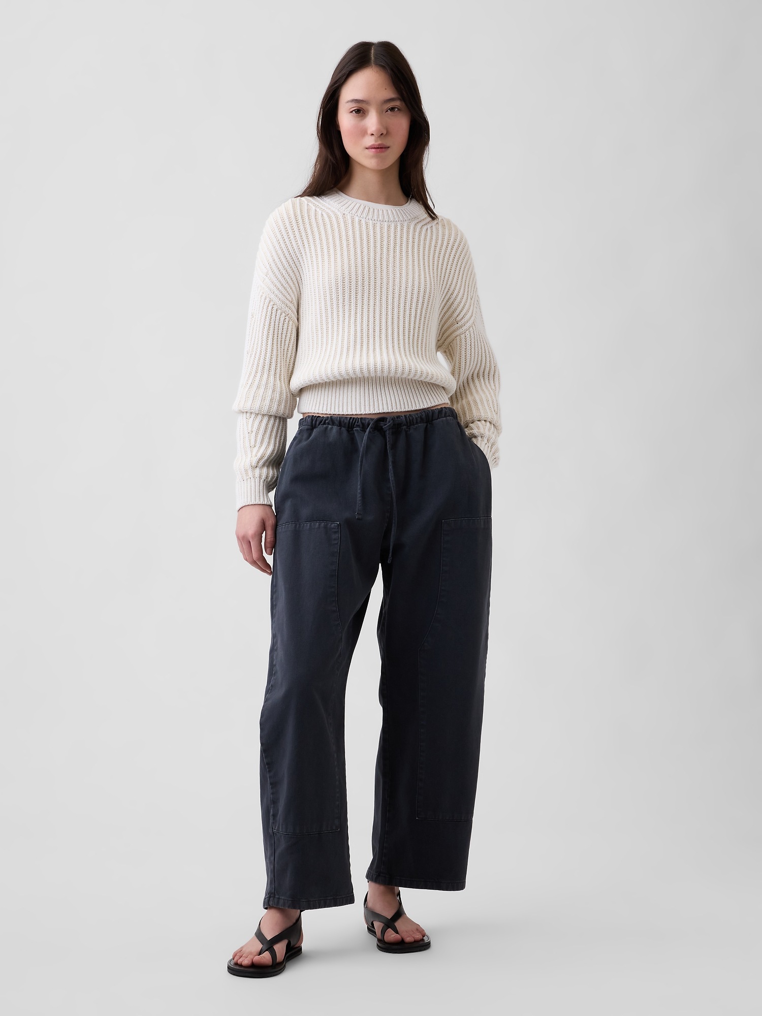 Женские брюки Gap Easy Double-Knee Barrel Pants