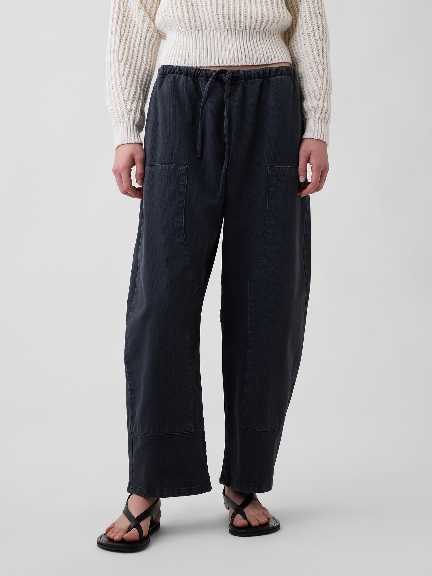 Женские брюки Gap Easy Double-Knee Barrel Pants — фото 2