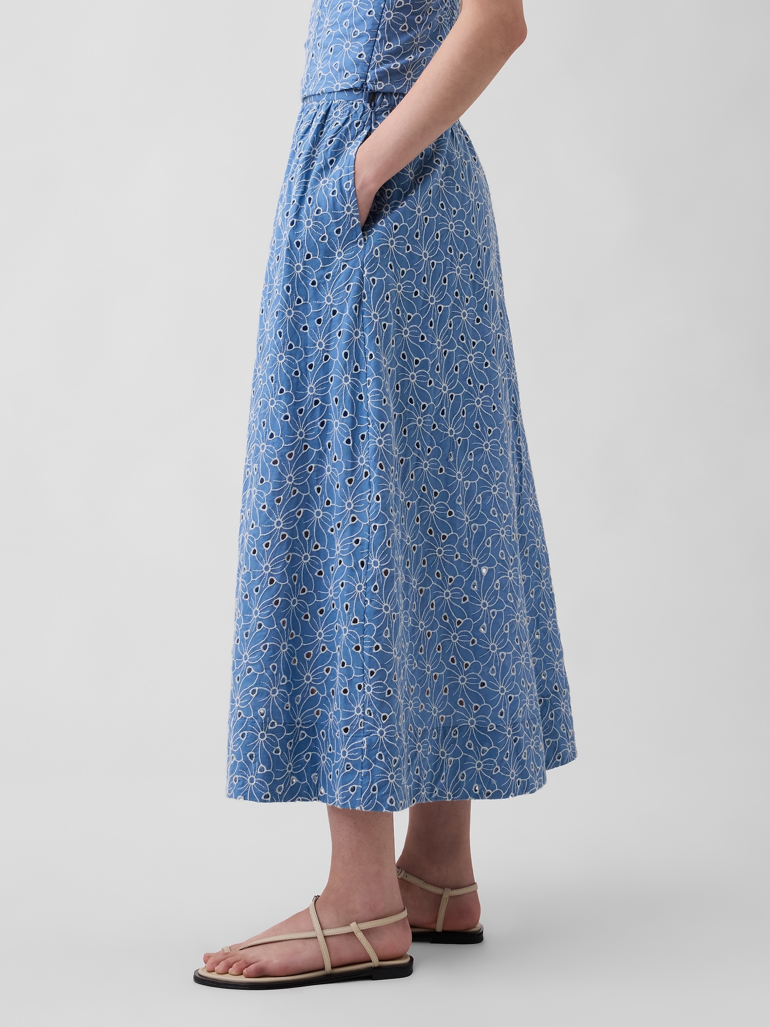 Женские юбки Gap High Rise Eyelet Maxi Skirt — фото 2