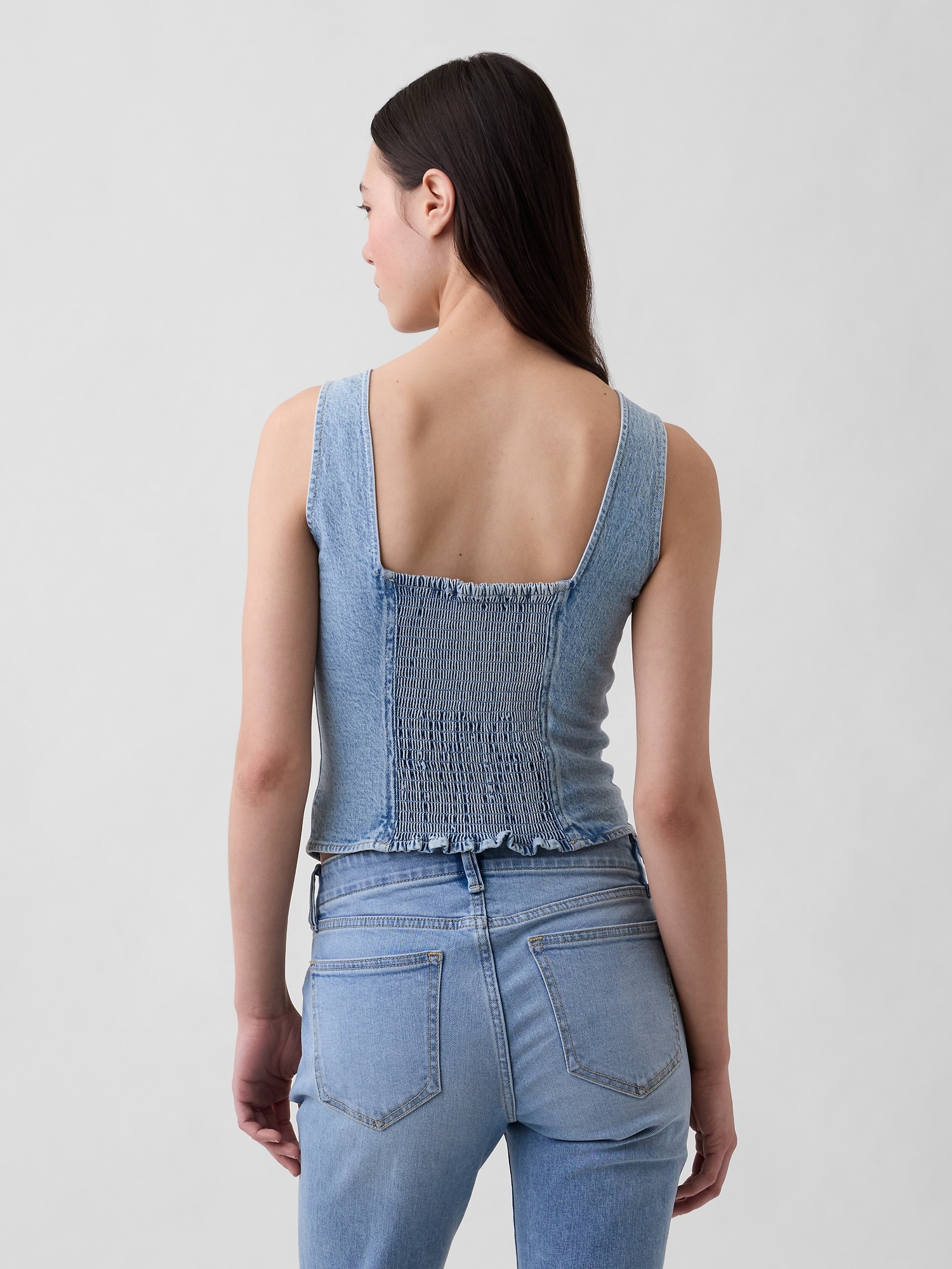 Denim Corset Top