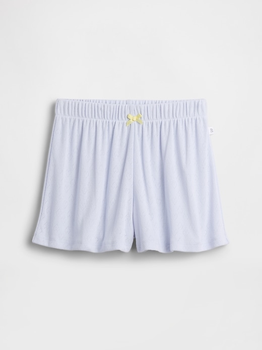 Image number 2 showing, Kids Recycled Pointelle PJ Shorts