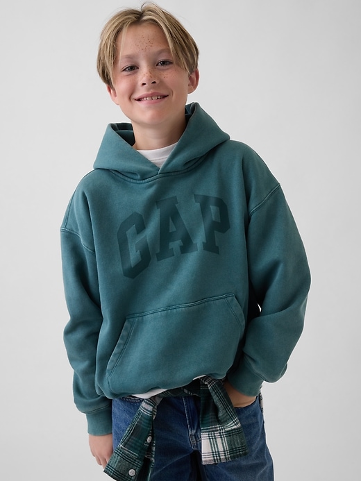 Image number 1 showing, Kids VintageSoft Relaxed Logo Hoodie