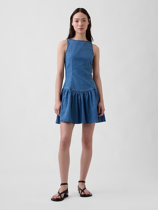 Denim Drop-Waist Mini Dress from GAP - $63