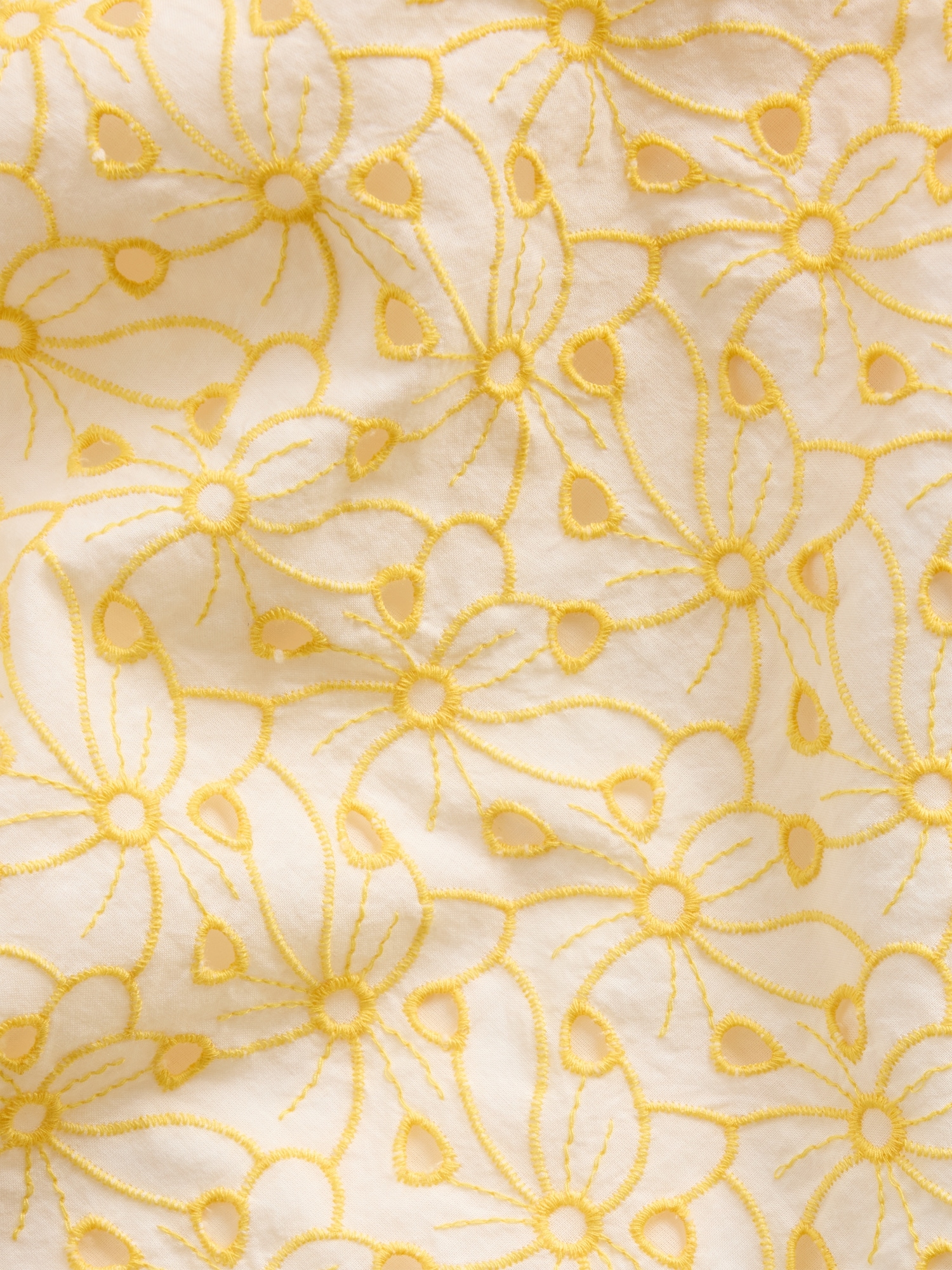 Eyelet Seamed Drop-Waist Maxi Dress