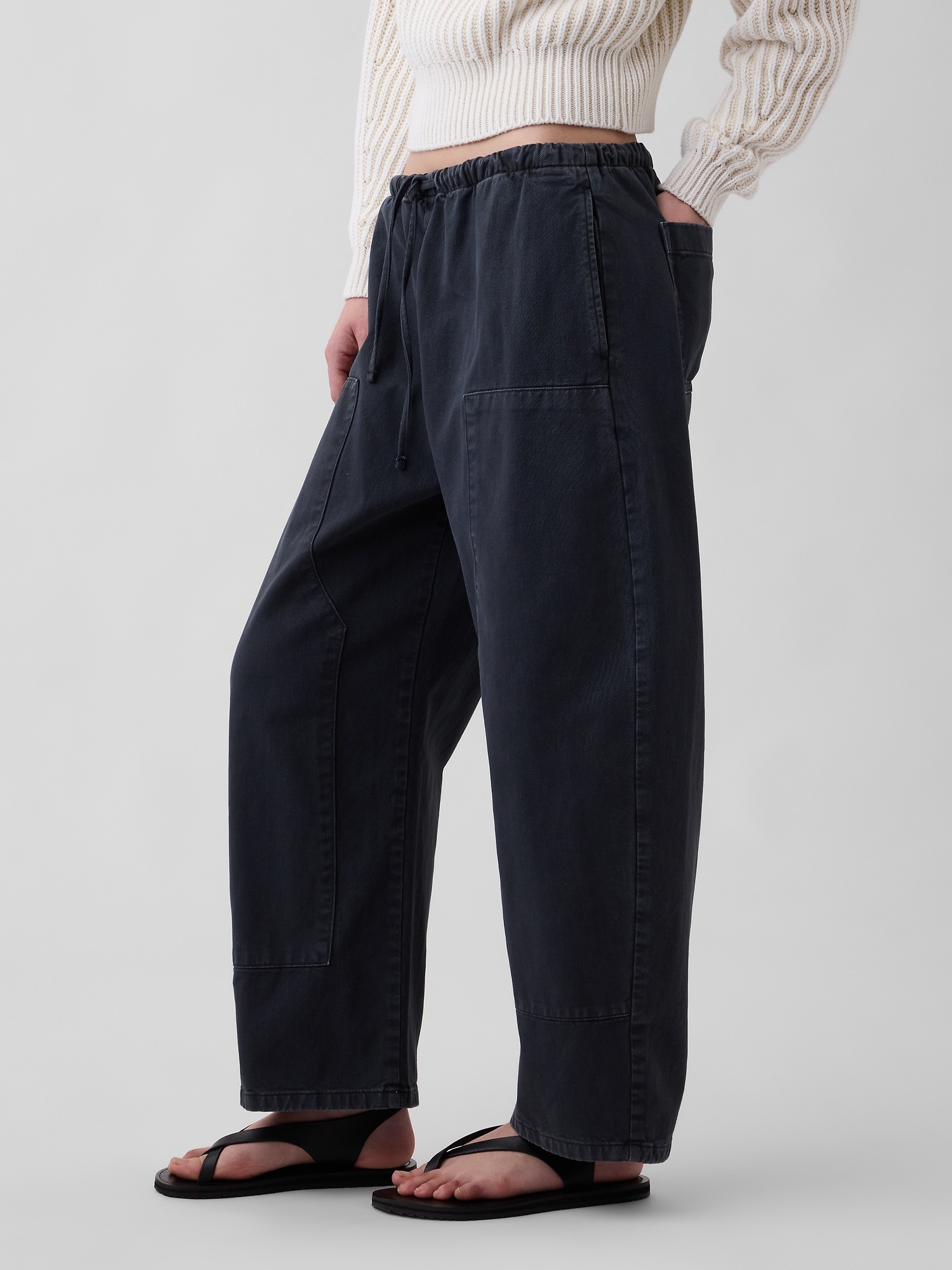 Женские брюки Gap Easy Double-Knee Barrel Pants — фото 3