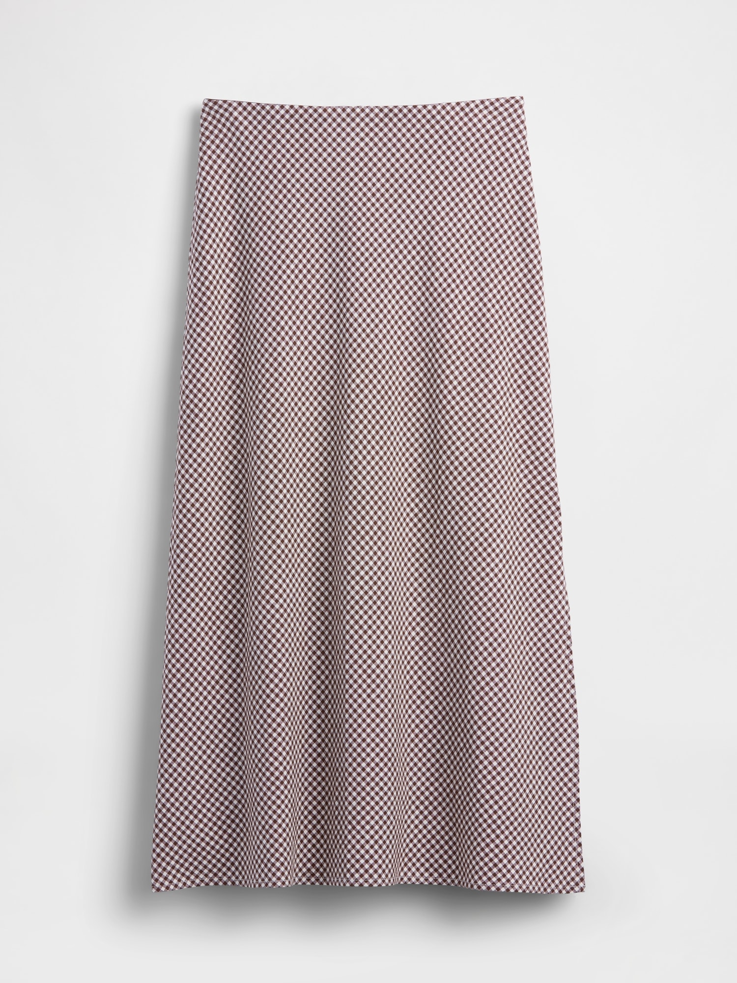 Linen-Blend Maxi Slip Skirt