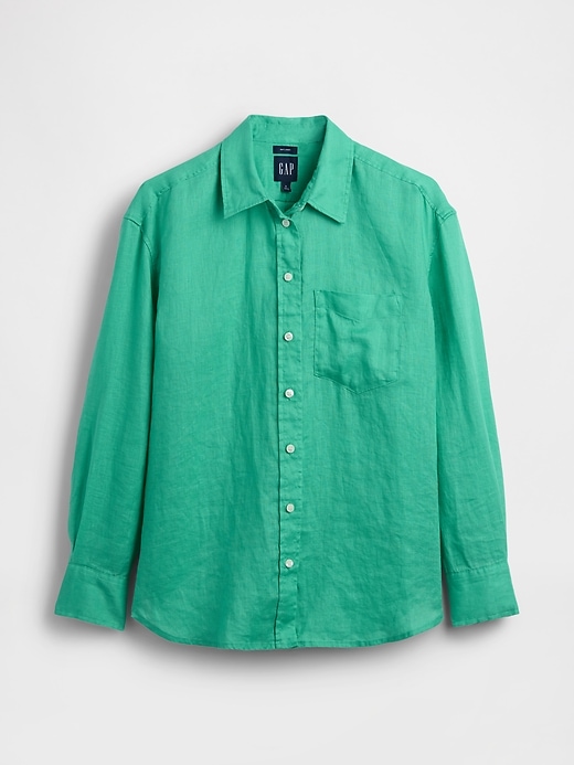 Image number 5 showing, 100% Linen Oversized Shirt