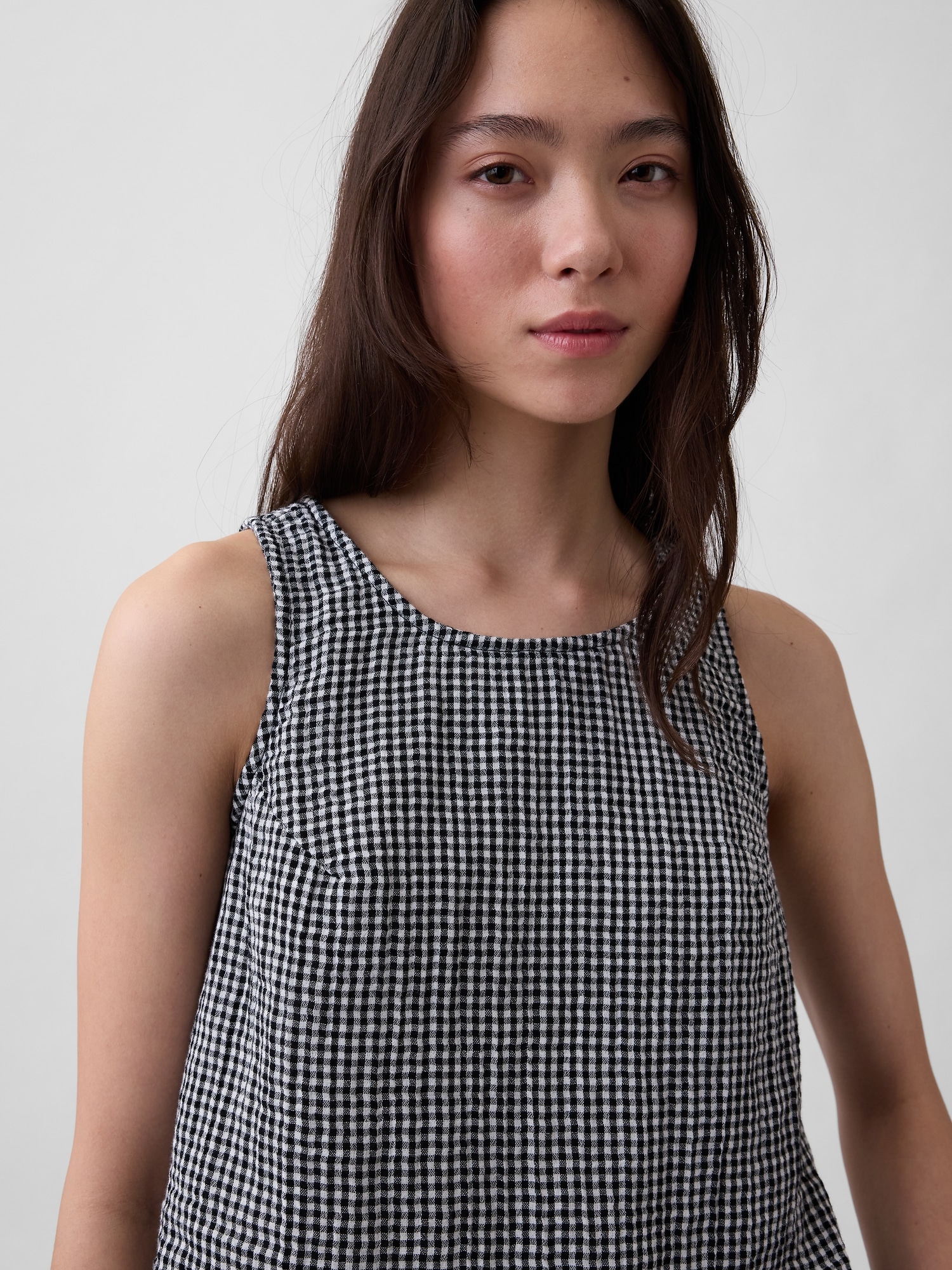 Cotton Gauze Racer Shell Tank Top | Gap