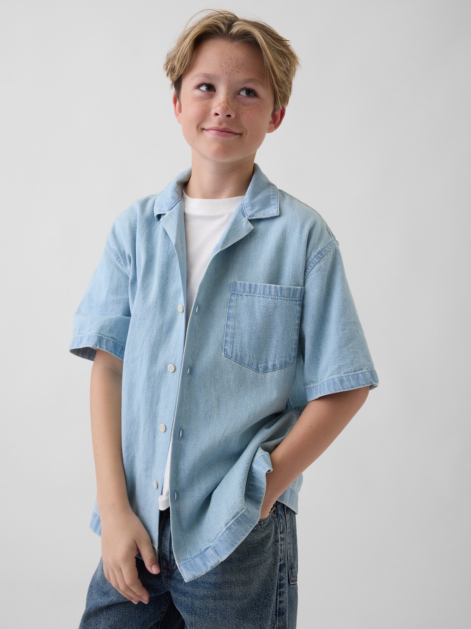 Kids Denim Relaxed Shirt