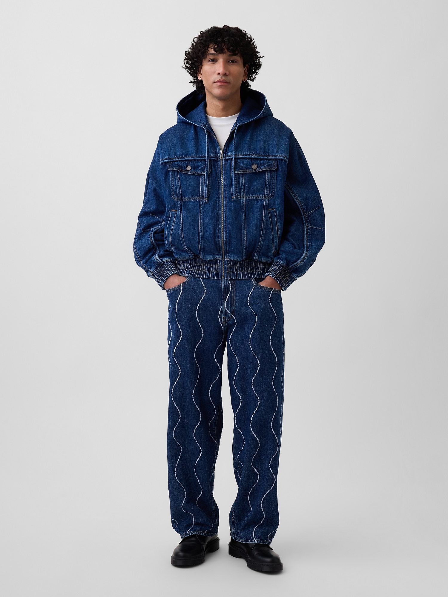 Gap × HFR Embroidered Baggy Jeans by Daveed Baptiste