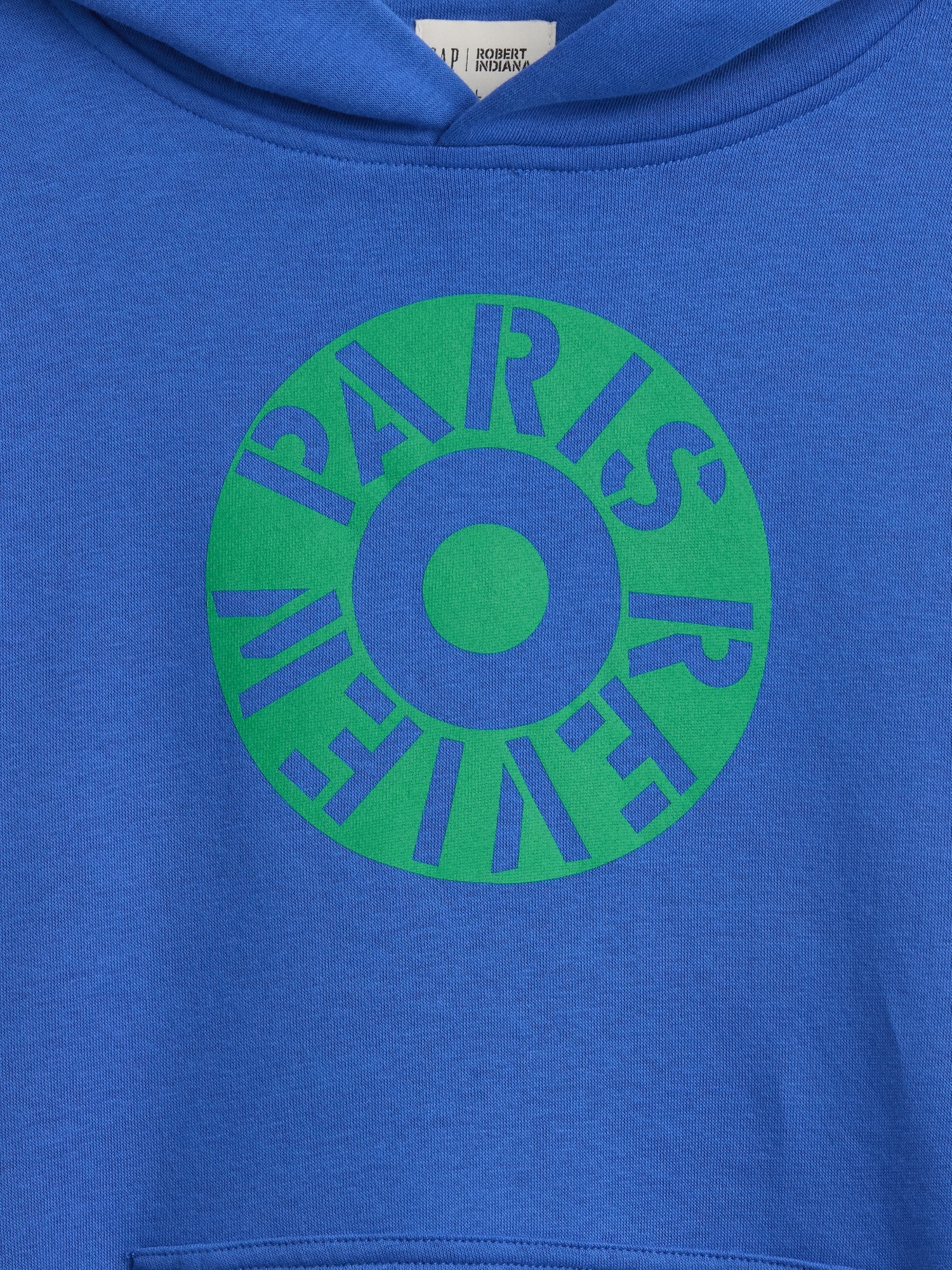 Детское худи Gap Robert Indiana VintageSoft, цвет: Синий — фото 5