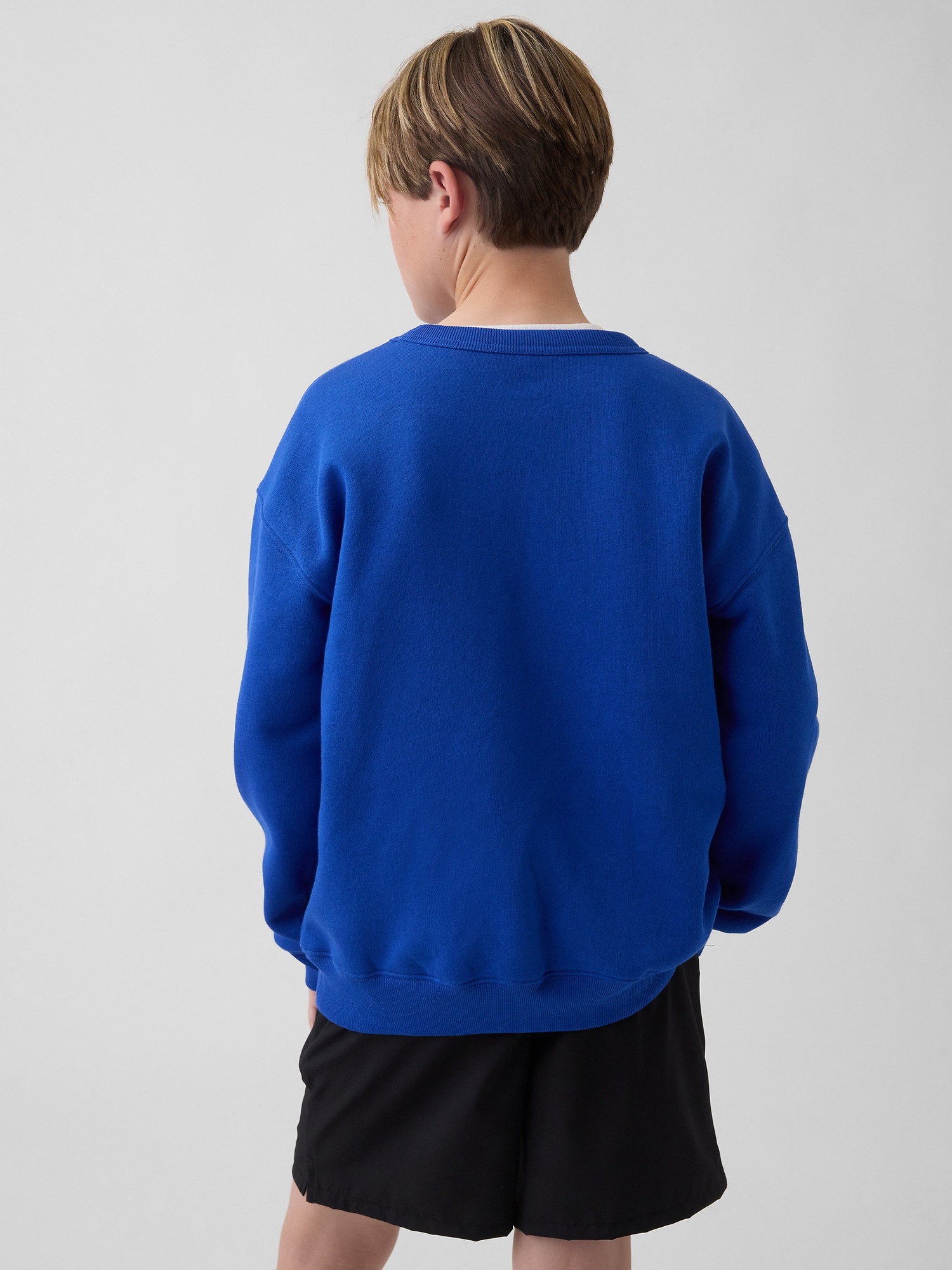 Детские толстовки Gap Relaxed Graphic, цвет: Синий — фото 3