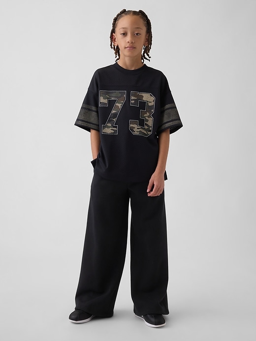 Image number 4 showing, Kids Mesh Oversized Graphic Jersey T-Shirt