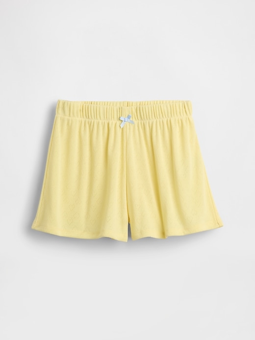 Image number 1 showing, Kids Recycled Pointelle PJ Shorts