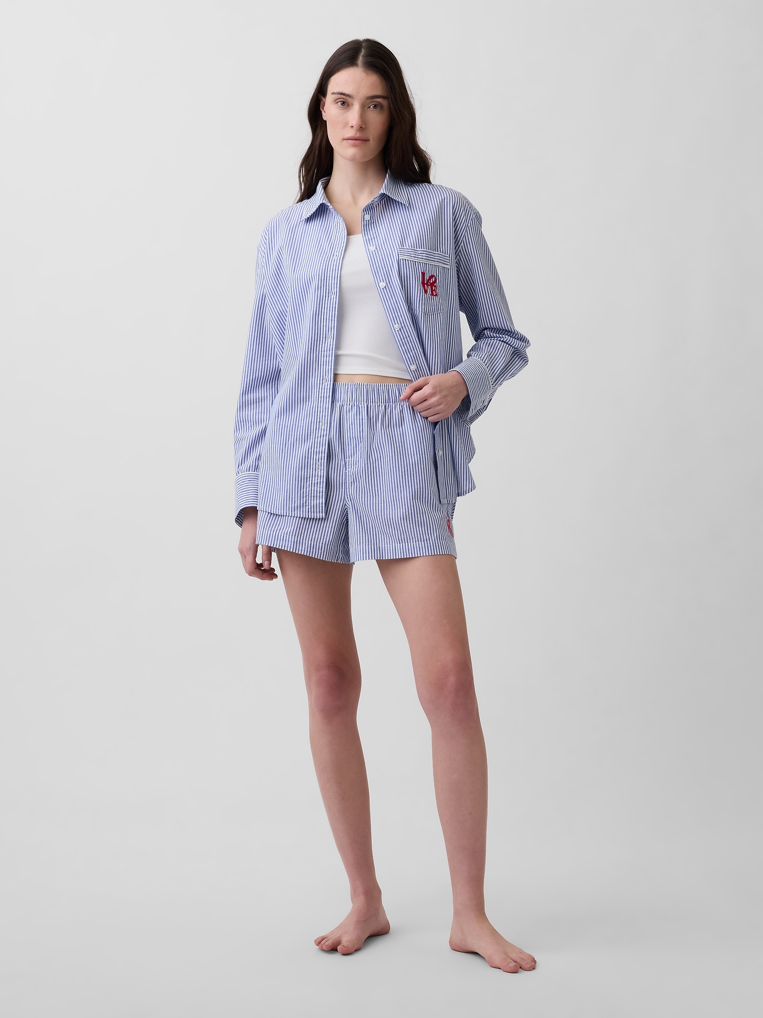 Robert Indiana LOVE Poplin PJ Boxer Shorts