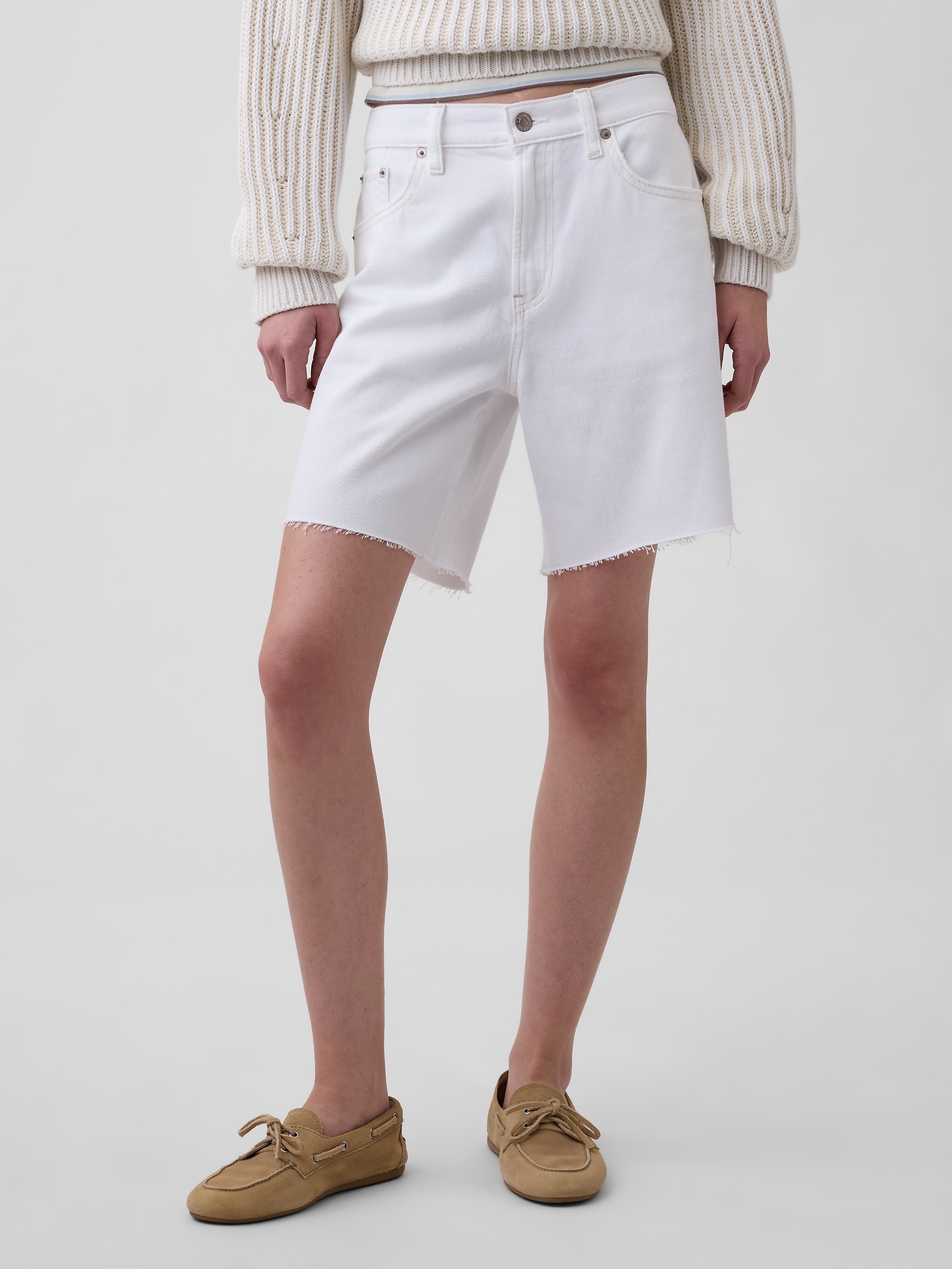 Mid Rise UltraSoft Loose Bermuda Shorts