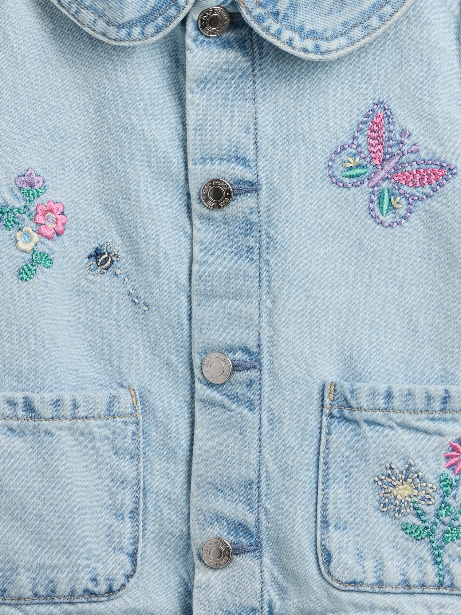 Baby & Toddler Denim Embroidered Chore Jacket