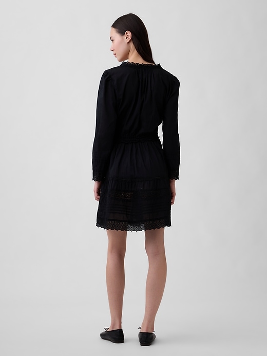 Image number 2 showing, Lace-Trim Mini Dress