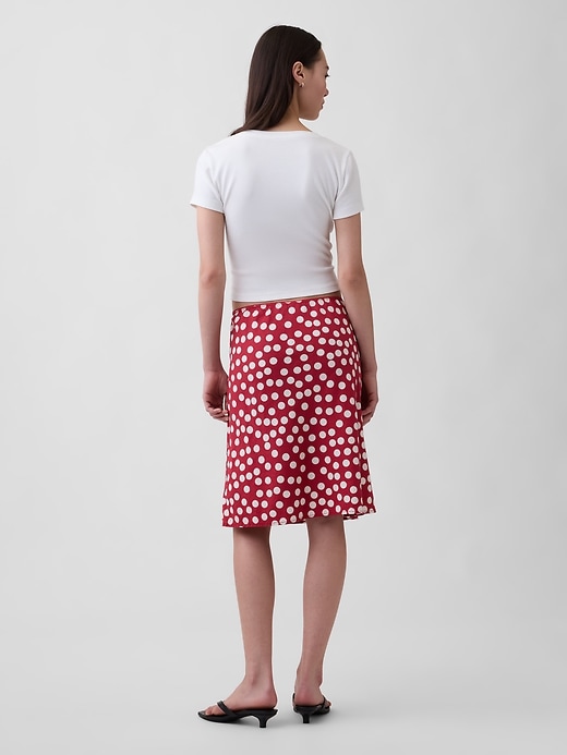 Image number 2 showing, Linen-Blend Dotted Skirt