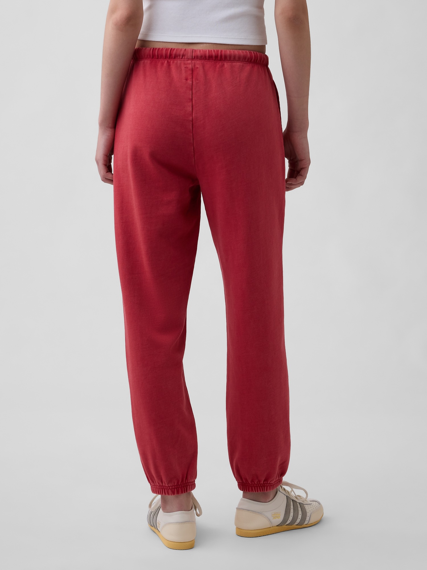 Женские брюки Gap VintageSoft Terry Relaxed, цвет: Красный — фото 4