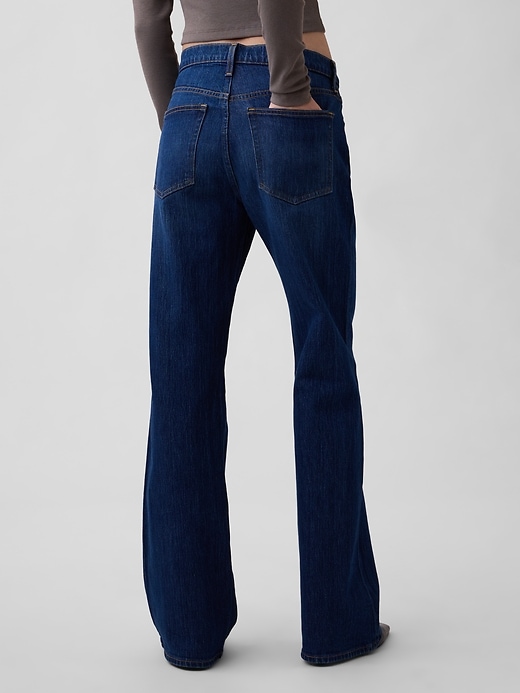 Image number 4 showing, Mid Rise Relaxed Flare Jeans