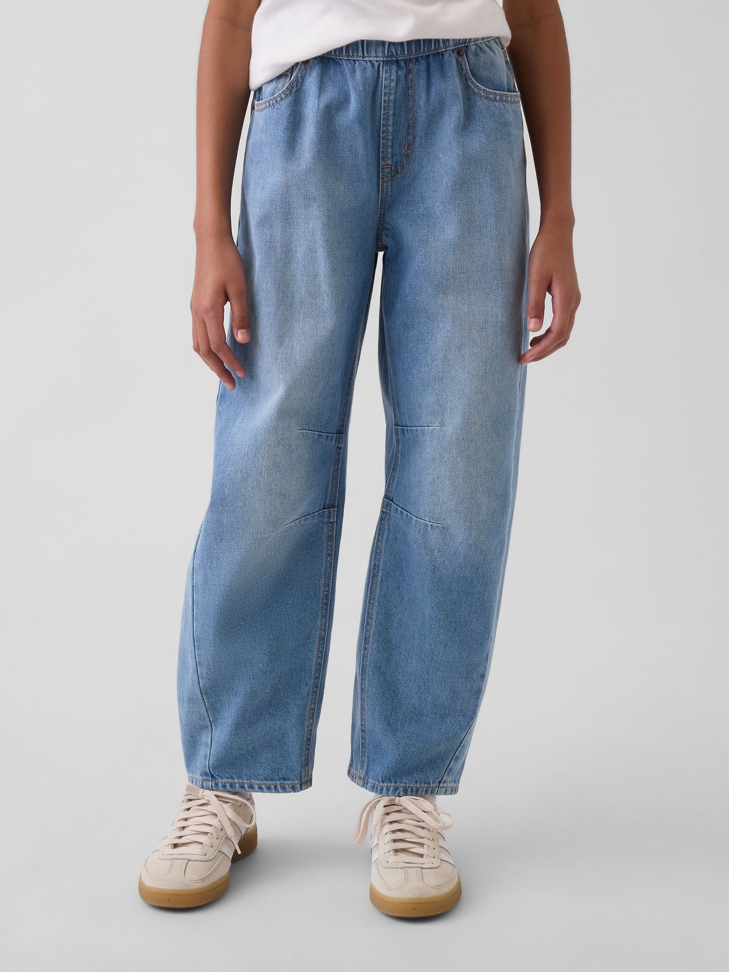 Kids High Rise Easy Barrel Jeans