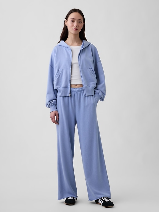 Image number 1 showing, VintageSoft Terry Wide-Leg Sweatpants