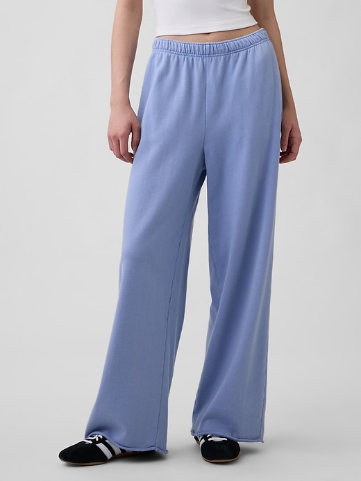 Image number 2 showing, VintageSoft Terry Wide-Leg Sweatpants