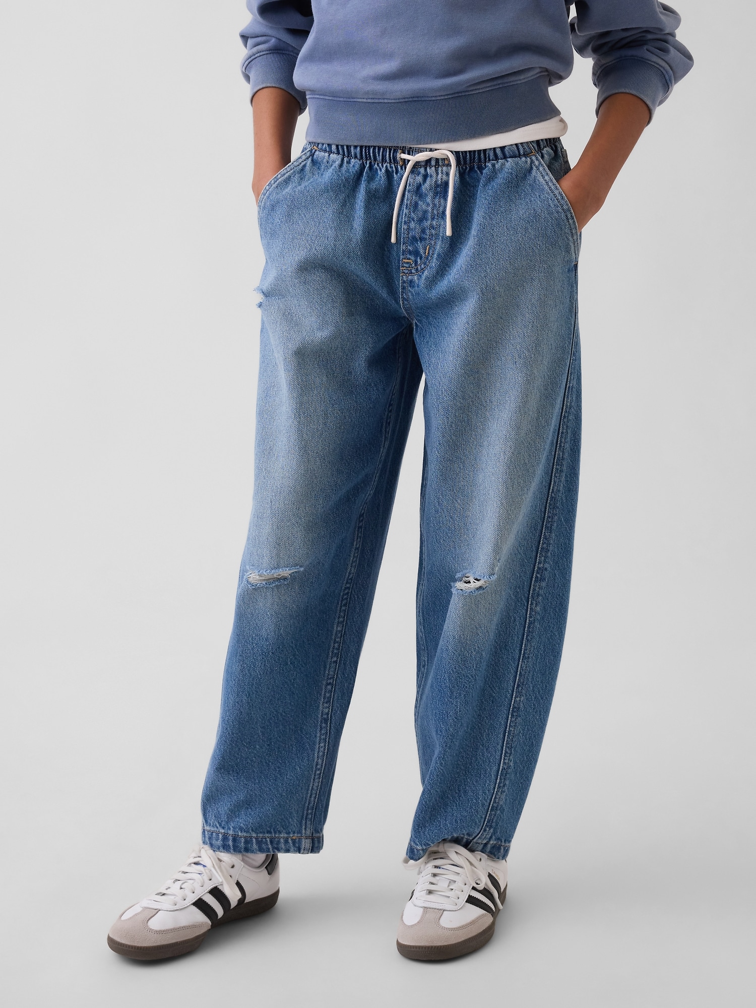 Kids High Rise Easy Barrel Jeans