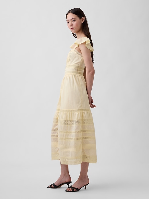 Image number 3 showing, Lace Ruffle Voile Maxi Dress