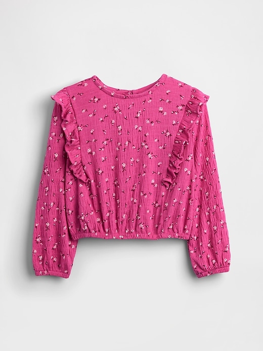 Image number 2 showing, Kids Crinkle Knit Ruffle Top