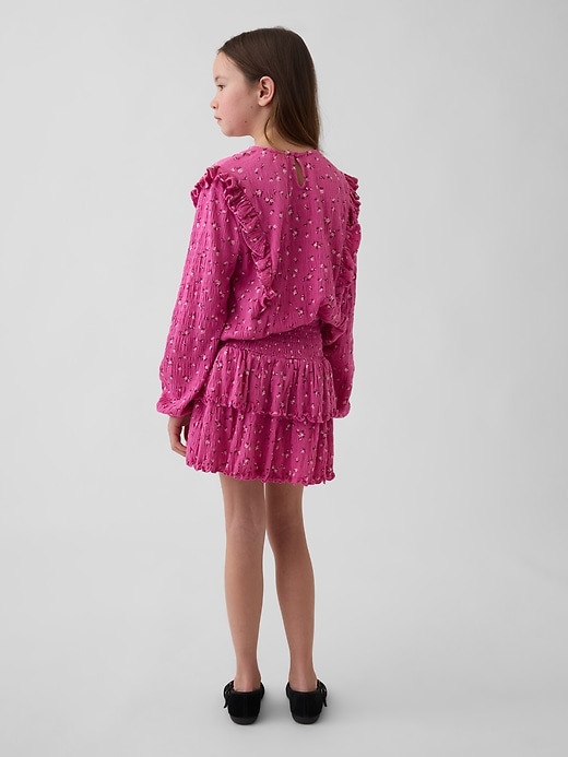 Image number 3 showing, Kids Crinkle Knit Tiered Skort