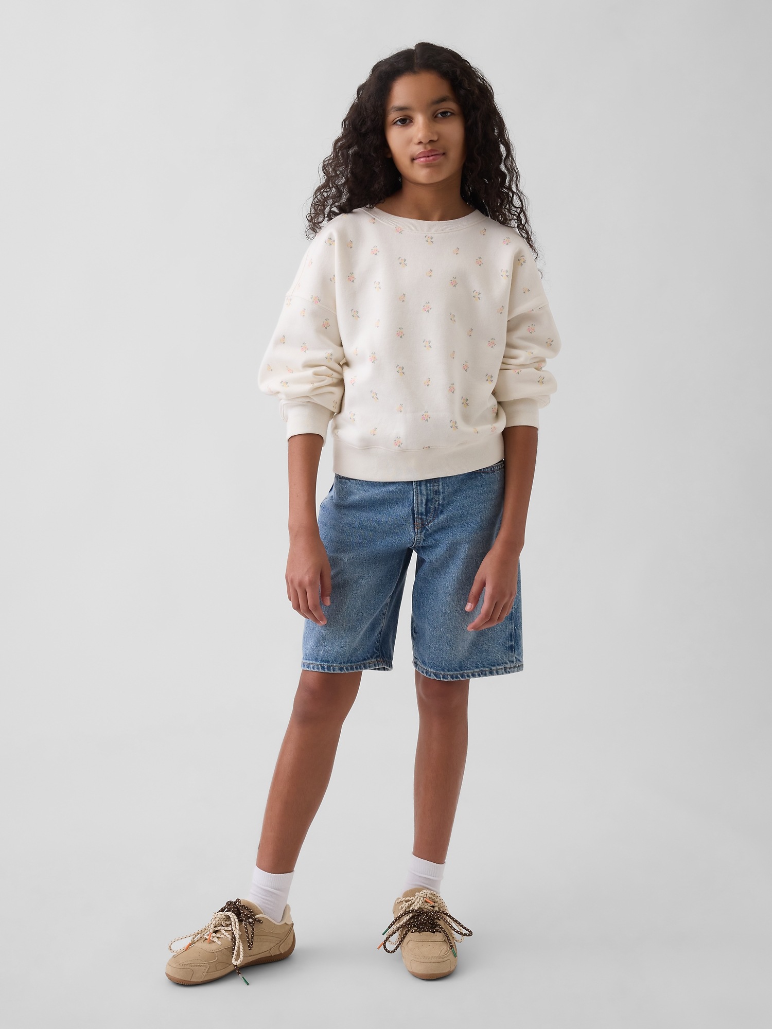 Детские толстовки Gap VintageSoft Wedge Crewneck, цвет: С принтом — фото 4