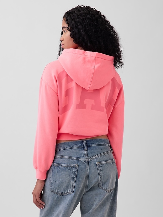 Image number 3 showing, VintageSoft Oversized Crop Logo Hoodie