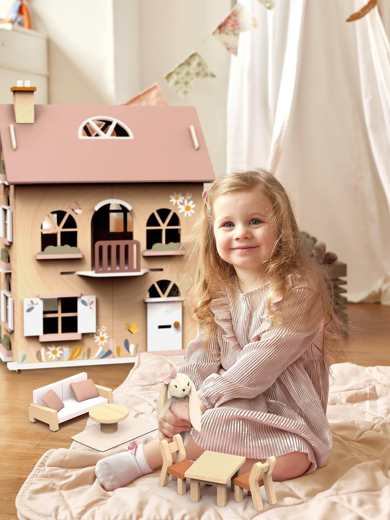 Flowers Cottage with Starter Set Toddler Toy