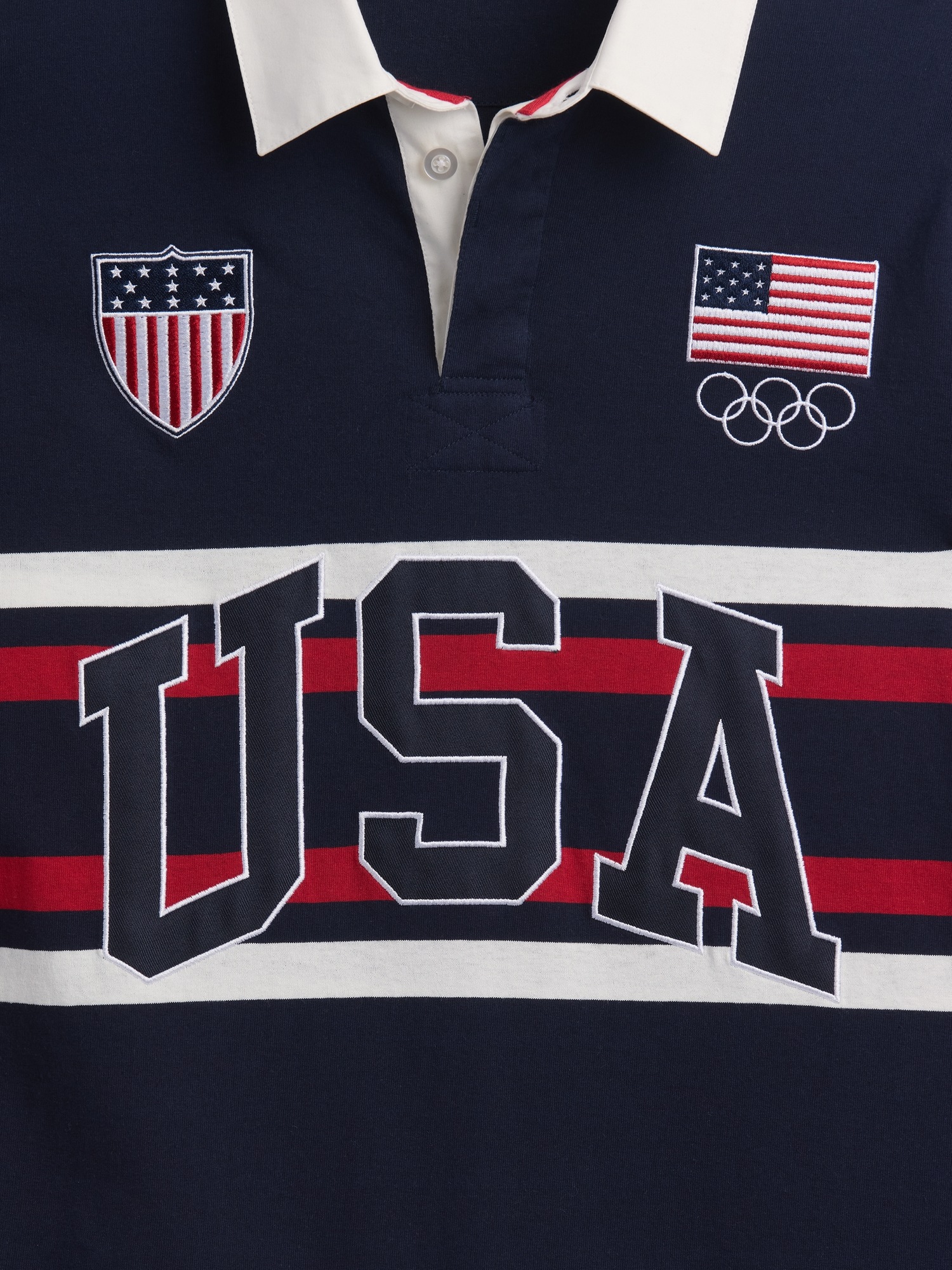 Мужские рубашки Gap Adult Team USA Rugby Shirt — фото 6