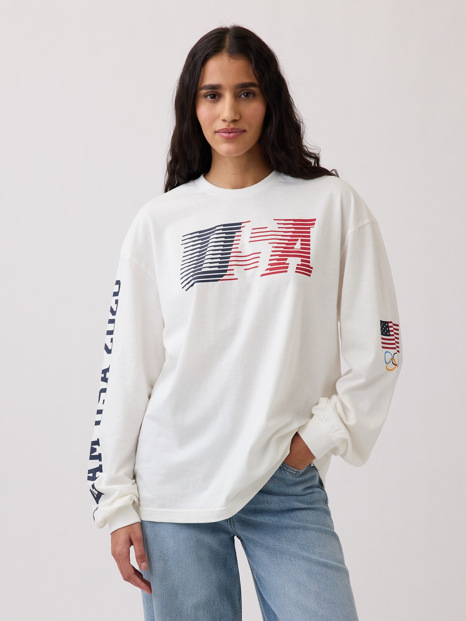 Мужские футболки Gap Adult Team USA Oversized Graphic T-Shirt — фото 5