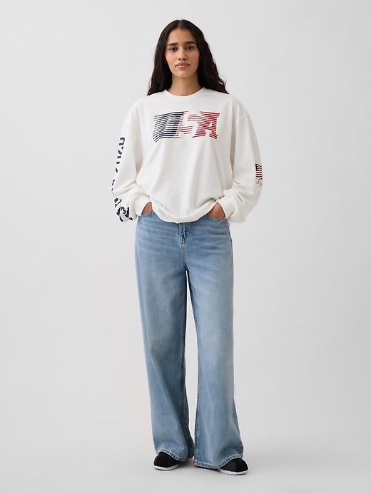Image number 6 showing, Adult Team USA Oversized Graphic T-Shirt